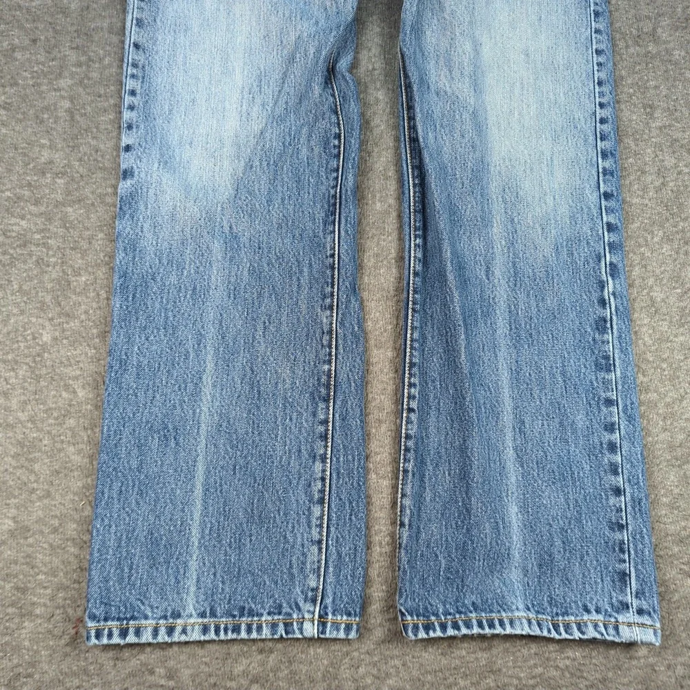 Levis 501 Jeans Mens 34x29 Blue Faded Whiskers Wallet‎ Classic Button Fly